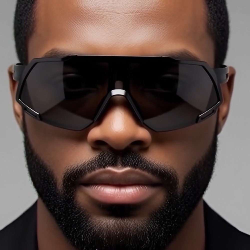 Mens Sport Sunglasses Black‎ UV400 High Definition Multilayer Coating Athletic